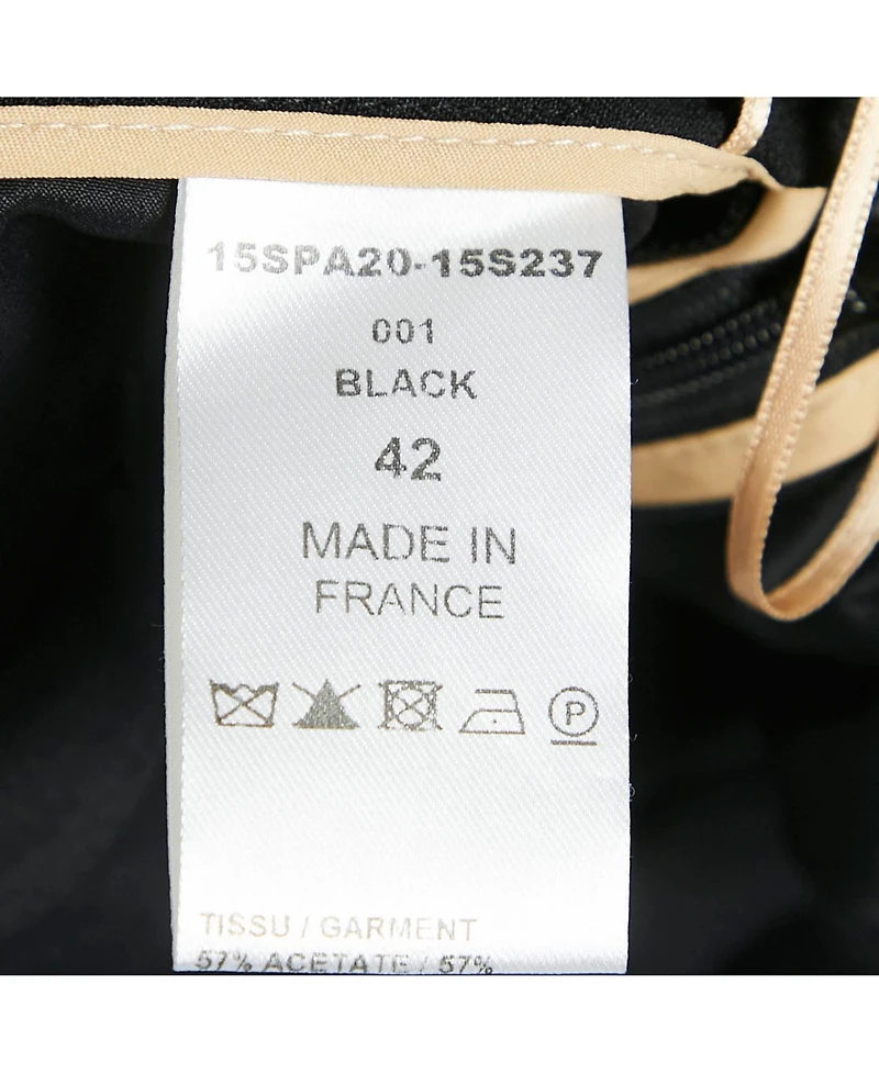 Pre-Owned Chloe Women's Black Crepe Tie-Up Detail Trousers