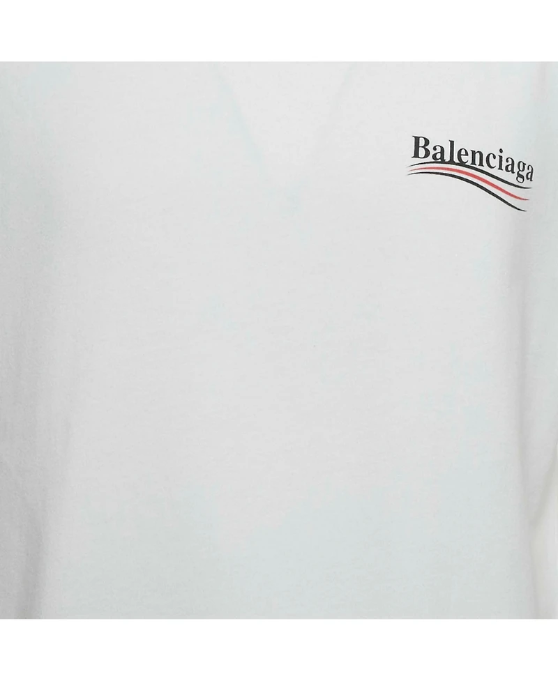 Pre-Owned Balenciaga Men's White Political Campaign Print Cotton T-Shirt