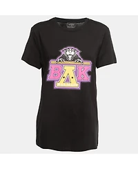 Pre-Owned Balmain Women's X Beyonce Black Cotton Logo T-Shirt