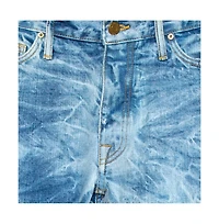 Pre-Owned Fear Of God Men's Indigo Acid Washed Denim Slim Fit Selvedge Jeans