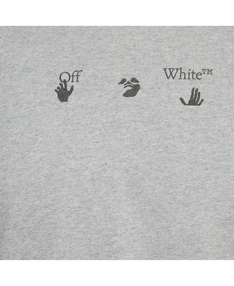 Pre-Owned Off-White Men's Grey Printed Cotton Slim T-Shirt