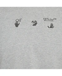 Pre-Owned Off-White Men's Grey Printed Cotton Slim T-Shirt