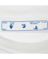 Pre-Owned Off-White Men's White Logo Embroidered Jersey T-Shirt
