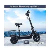 Artudatech 10 inch Adult Foldable Electric Scooter with Dual Brakes & Auto Power-Off, 48V Motor for 20MPH & 25-Mile Range