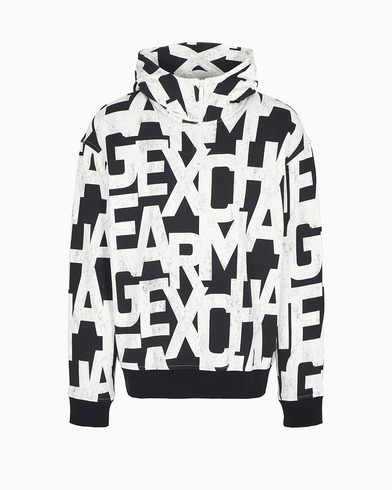 A|X Armani Exchange Men's Long Sleeve Logo Print Hoodie