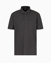 A|X Armani Exchange Men's Short Sleeve Logo Print Polo Shirt