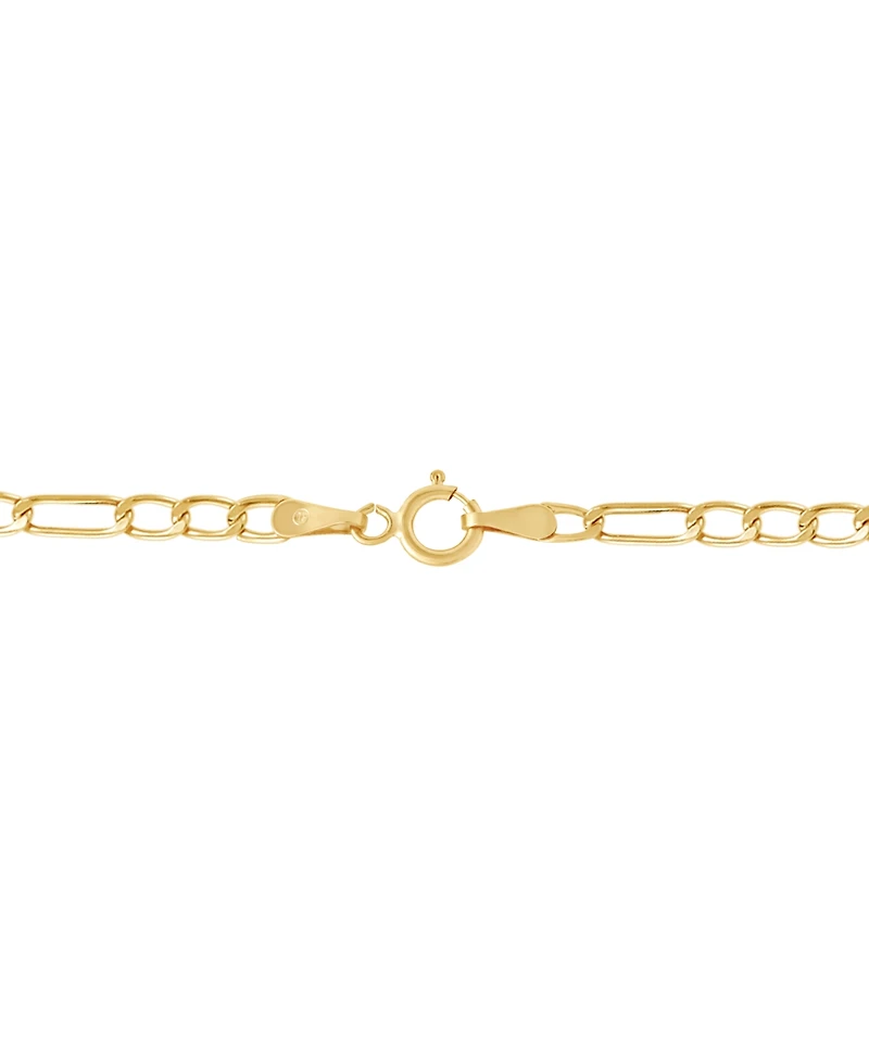 Italian Gold Figaro Necklace in 10k Yellow Gold