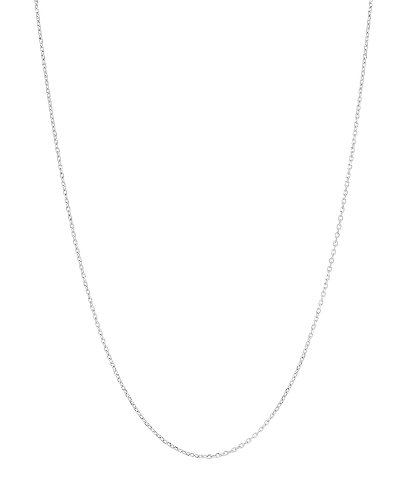 Italian Gold Cable Chain Necklace in 10k White Gold