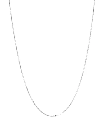 Italian Gold Cable Chain Necklace in 10k White Gold