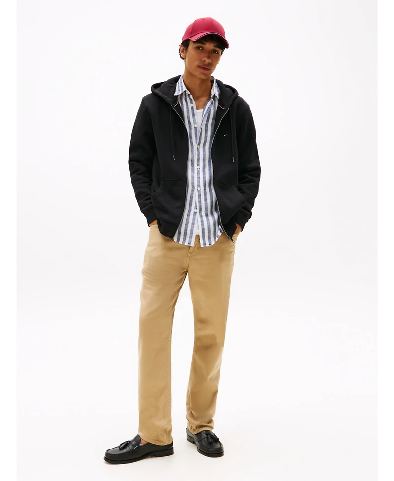 Tommy Hilfiger Men's Long Sleeve Zip-Front Flag Logo Hoodie