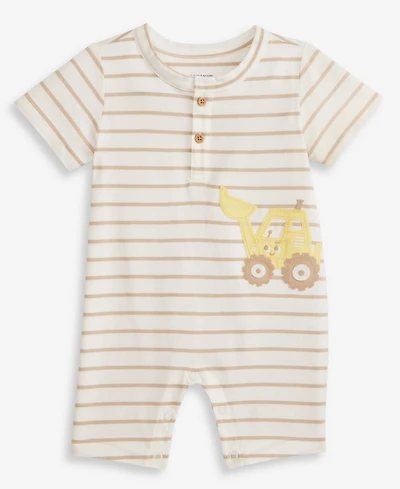 First Impressions Baby Boys' Tractor Fun Cotton Striped Sunsuit, Macy's Exclusive