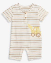 First Impressions Baby Boys' Tractor Fun Cotton Striped Sunsuit, Macy's Exclusive