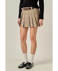 English Factory Women's Pleated Mini Skirt