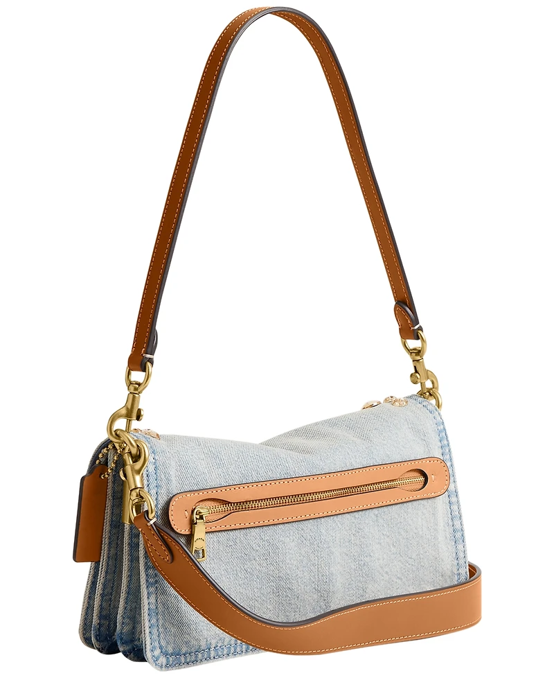 Coach Crystal Denim Tabby Small Shoulder Bag