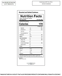 Alder Creek Gift Baskets Holiday Jumbo Cashews, 14 oz.