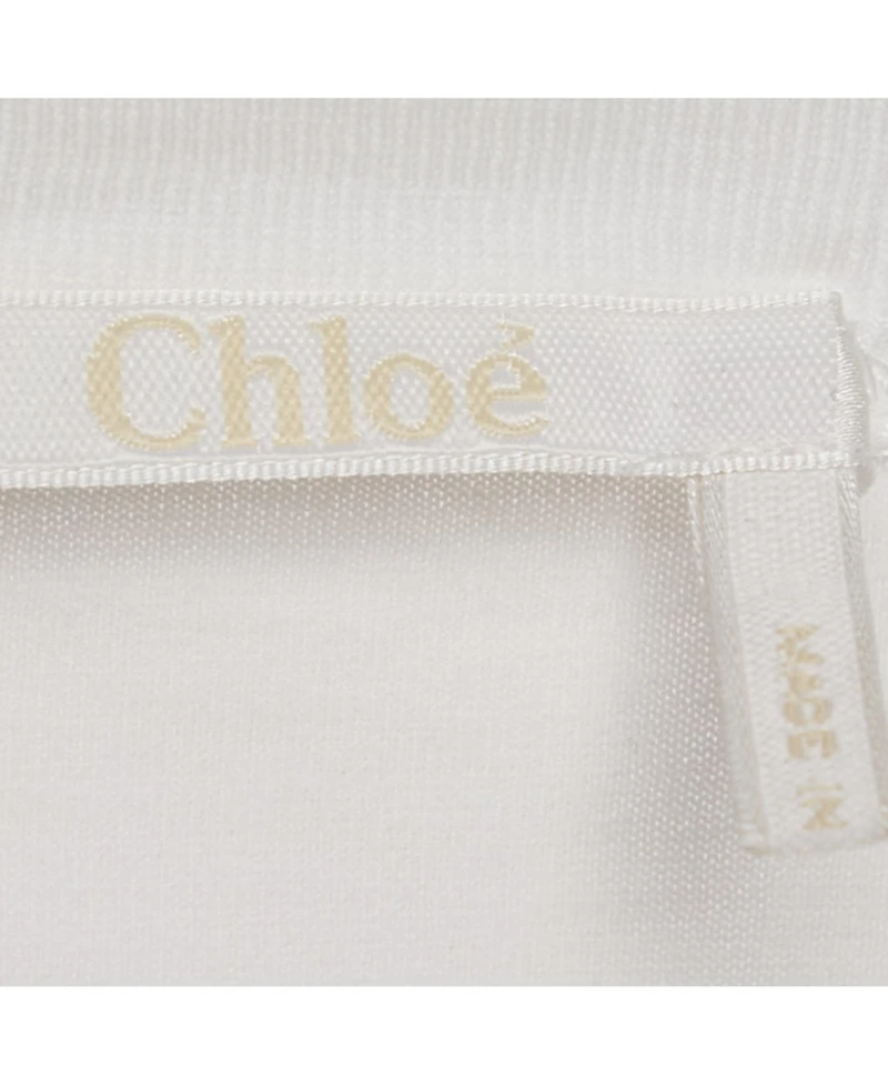 Pre-Owned Chloe Women's White Jersey Cotton Crew Neck T-Shirt