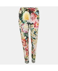 Pre-Owned Dolce & Gabbana Women's Multicolor Floral Print Crepe La Modaé Bellezza Pants