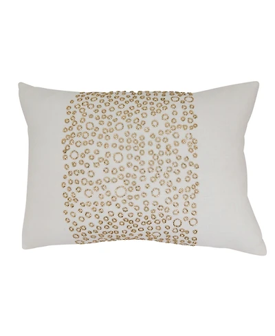 Saro Lifestyle Beaded Band Decorative Pillow Cover
