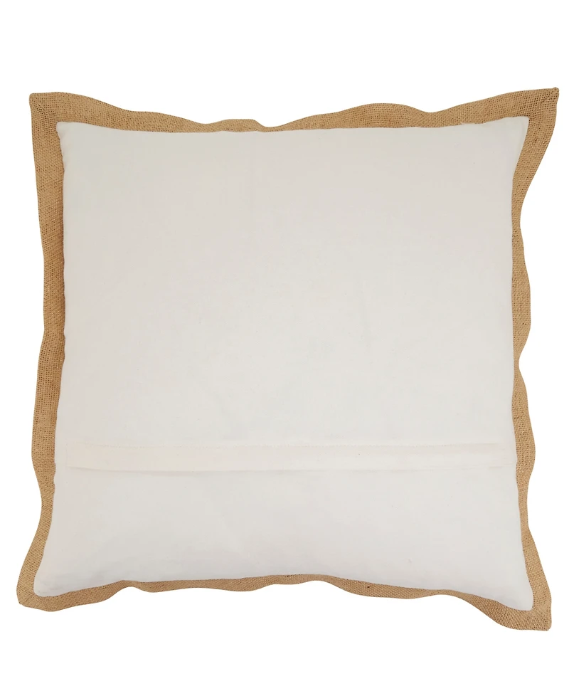 Saro Lifestyle Embroidered Deer Down Filled Decorative Pillow, 20" x 20"