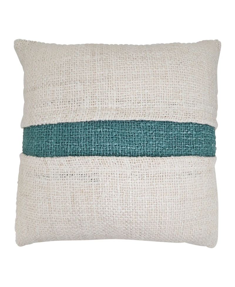 Saro Lifestyle Banded Poly Filled Decorative Pillow, 20" x