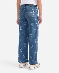 abercrombie kids Girls High Rise Discharge Wide Leg Jeans