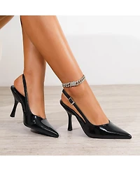 Berness Women's Carmel Patent Slingback Heels