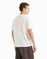 A|X Armani Exchange Men's Short Sleeve Crewneck Building Graphic T-Shirt