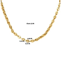 Lucky Brand Men s Gold Tone Link 22'' Chain Necklace, Polished Finish