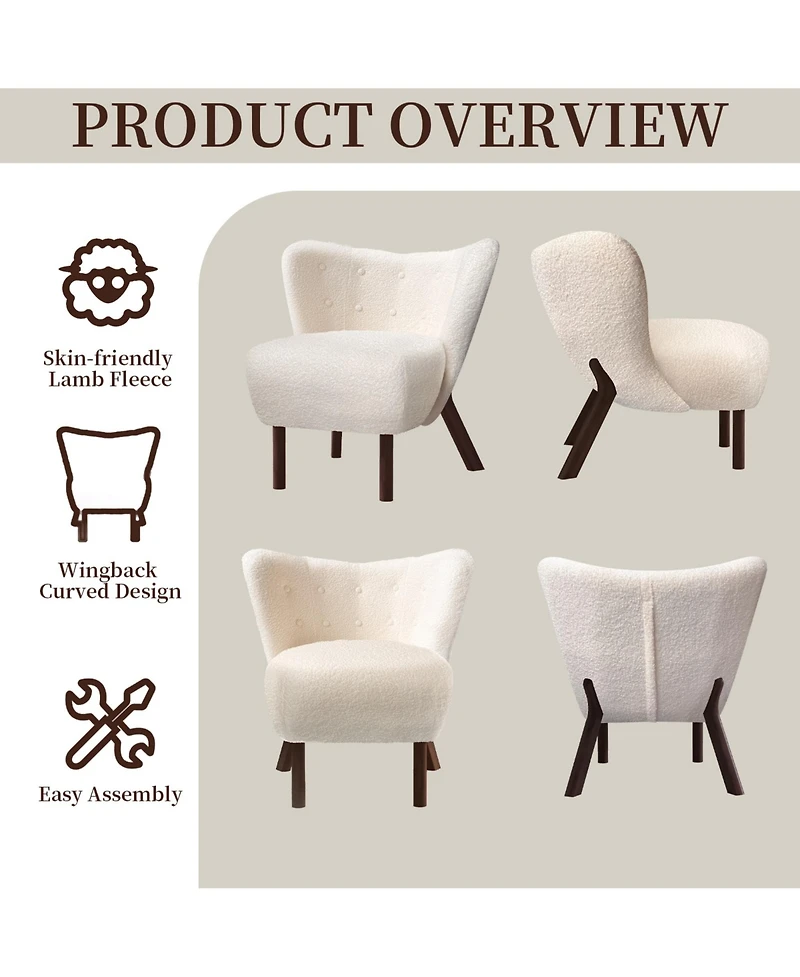 Modern Accent Chair Comfy Lounge Chair Upholstered Side Chair