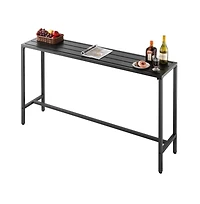 Slickblue Outdoor Bar Table with Waterproof Surface for Patio Dining