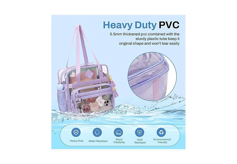 Clear See Through Tote Bag for Women