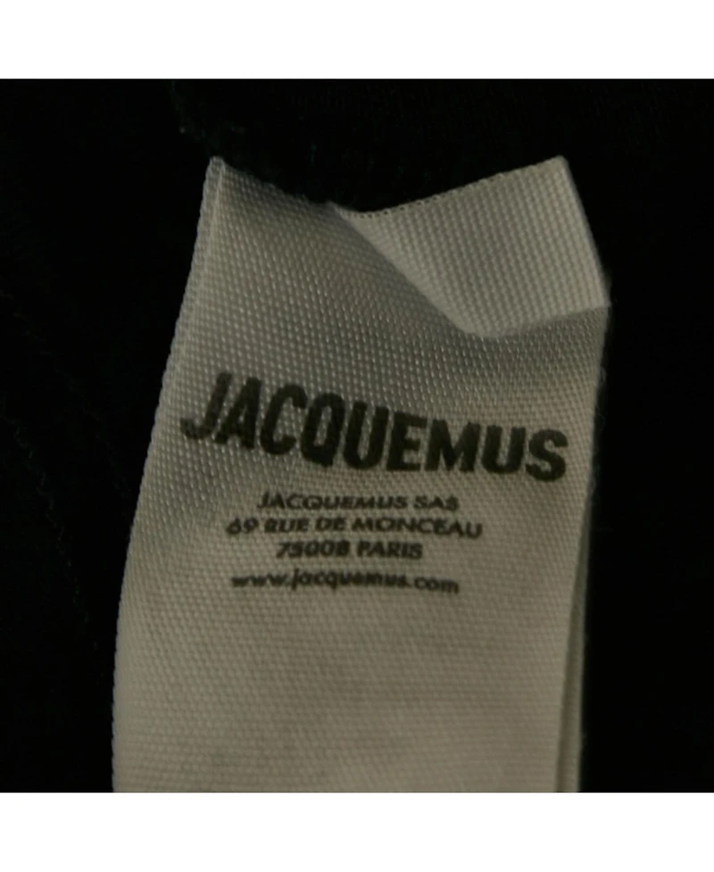 Pre-Owned Jacquemus Men's Navy Blue Logo Print Cotton Crew Neck T-Shirt