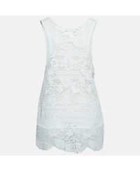 Pre-Owned Isabel Marant Women's Patterned Lace Sleeveless Top