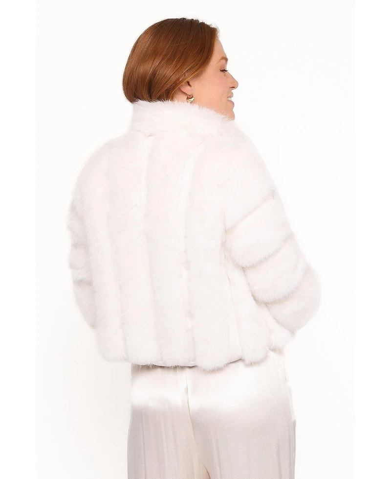 Petal and Pup Women's Velma Channel Faux Fur Jacket