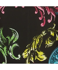 Pre-Owned Versace Women's Jeans Couture Black Baroque Printed Bodysuit