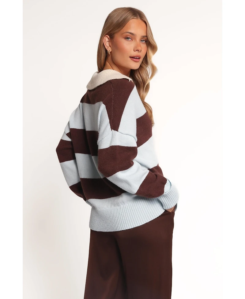 Petal and Pup Women's Mikaela Rugby Stripe Knit Sweater
