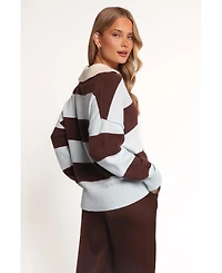 Petal and Pup Women's Mikaela Rugby Stripe Knit Sweater