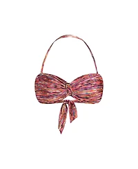 Sunshine 79 Women's Shimmer Ripple Twist Bandeau Bikini Top