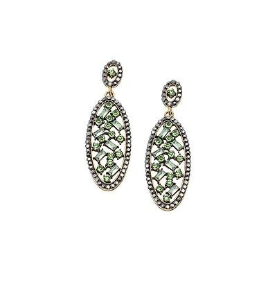 Sohi Women's Oval Drop Earrings