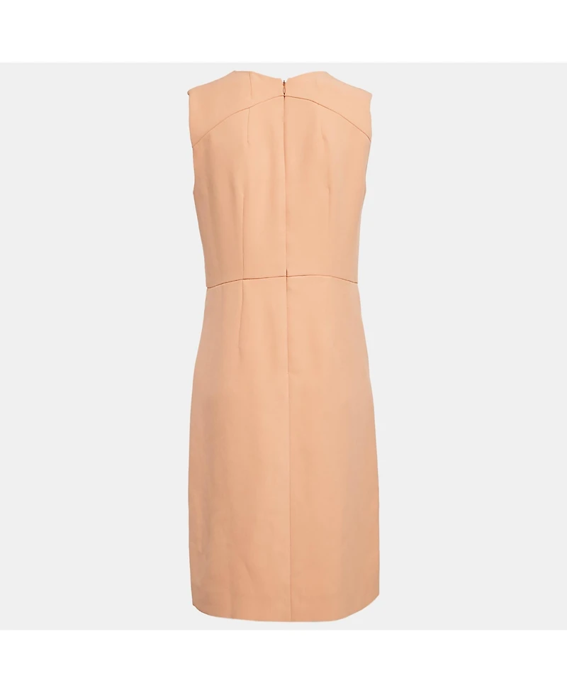 Pre-Owned Marni Women's Orange Crepe Pleated Sleeveless Short Dress