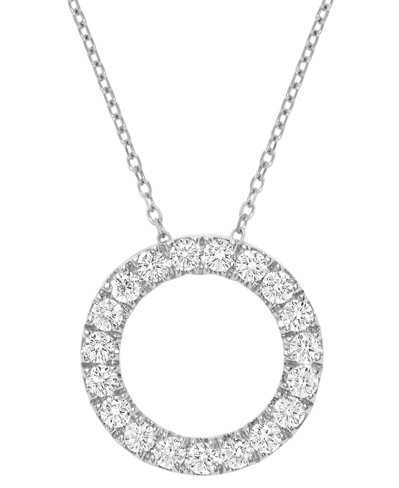 Macy's Diamond Pendant Necklace (1/2 ct. t.w.) 14k Yellow Gold (also White Gold)