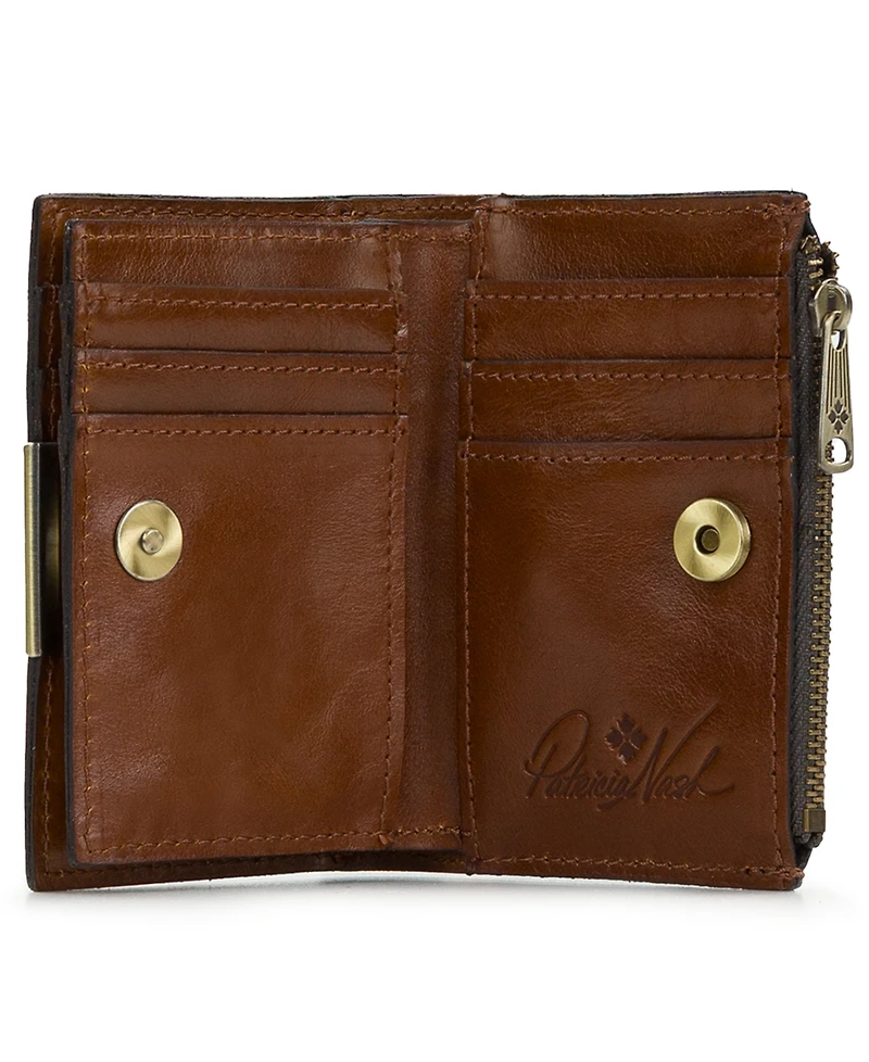 Patricia Nash Busalla Leather Bifold Zipper Wallet