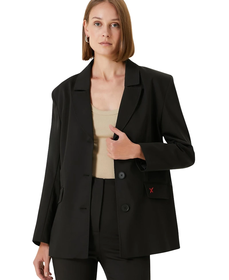 Pcfg Women's Cotton Blend Classic Blazer