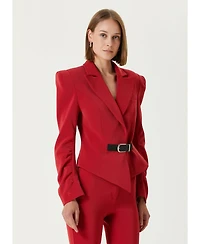 Pcfg Women's Wool-Blend Fitted Blazer