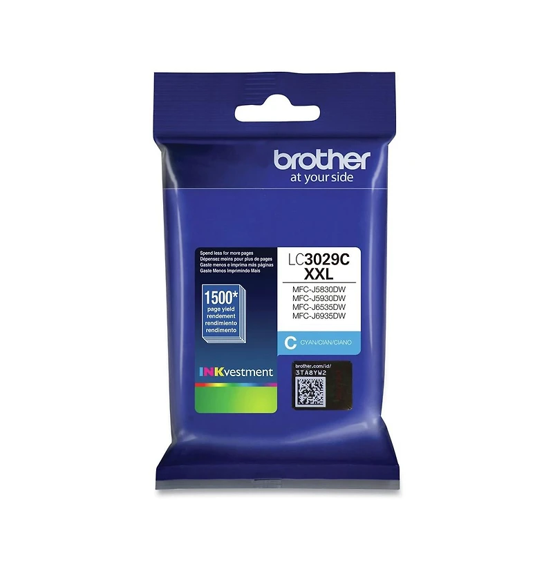 Brother LC3029C INKvestment 1,500 Page-Yield Super High-Yield Ink - Cyan