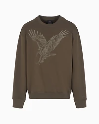 A|X Armani Exchange Men's Regular-Fit Eagle Logo Embroidered Sweatshirt