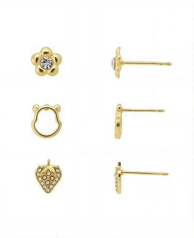 Disney Crystal Winnie the Pooh Trio Earring Set