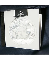 Pre-Owned Versace Women's Purple/multicolor Plaid Cotton Blend Pleated Skirt