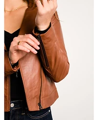 Able Plus Size Maha Leather Jacket