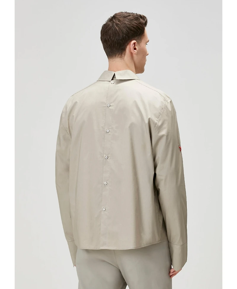 Pcfg Men's Cotton Patch-Detail Woven Shirt